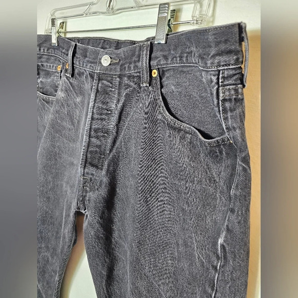 Levi's 501 Black Denim Jeans Original Fit Big & Tall Men's Size 38 x 30 - Picture 11 of 11